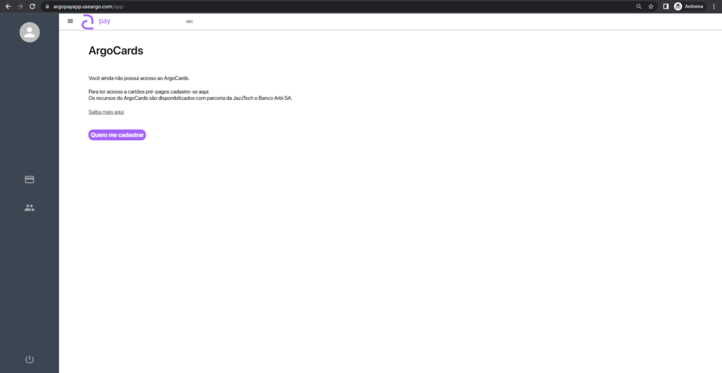 Argo Pay Cadastro de Conta Principal Argo Wiki